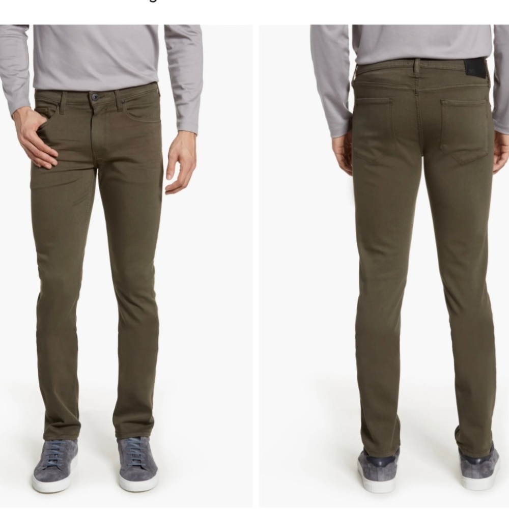 PAIGE Sz 33 Transcend Lennox Slim Tapered Leg Five Pocket Pants